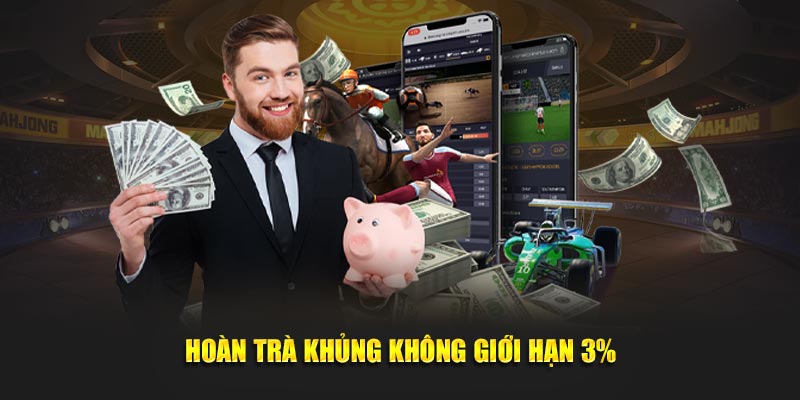 Hoàn trả khủng không giới hạn 3%